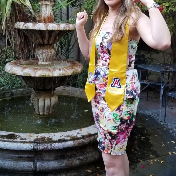 ASOS water color floral strapless dress 💛 - Picture 9 of 9